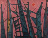 Age of Steel by Joseph Gualtieri, 1953, Oil on canvas, offered Aug 2021