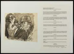 Crocodile Tears II: Buried Treasure (Picasso),  1989, Sheet 1] Pencil by Douglas Huebler, ink, offered Aug 2021