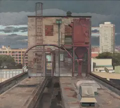 Flag Day #2 by John Moore, 1995, Oil on canvas, offered Aug 2021