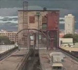 Flag Day #2 by John Moore, 1995, Oil on canvas, offered Aug 2021