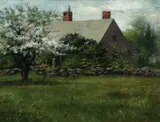 Homestead in Bloom by John Joseph Enneking, Oil on canvas, offered Aug 2021