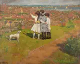 L. Tompkins, Am. 1847-1922, The Embankment, Parker Hill, Boston by Frank Henry, 1910, Oil on canvas, offered Aug 2021