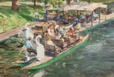 The Swan Boat by John Whorf, Watercolor on paper, offered Aug 2021