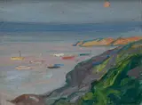 Evening, Ogunquit by Charles Herbert Woodbury, Oil on canvasboard, offered Aug 2021