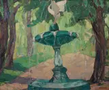 The Fountain by Nellie Augusta Knopf, Oil on canvas, offered Aug 2021