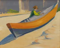 Dory by Elwyn George Gowen, 1933, Oil on board, offered Aug 2021