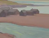Shore Shacks by Elwyn George Gowen, Oil on board, offered Aug 2021