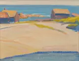 Houses on the Shore by Elwyn George Gowen, 1933, Oil on board, offered Aug 2021