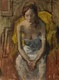 White Chemise by Moses Soyer, 1940, Oil on linen, offered Aug 2021
