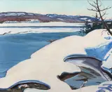 April-Ramsey's Cove by Chris Huntington, 1982, Oil on panel, offered Aug 2021
