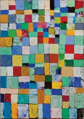 Abstraction by Irving B. Haynes, 1996, Acrylic on paper mounted to canvas, offered Aug 2021