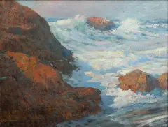 Ogunquit, Maine by William Henry Lippincott, 1914, Oil on masonite, offered Aug 2021