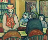 A Night at the Bethel Inn by Michael Willis, 1980, Oil on board, offered Aug 2021
