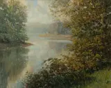 Stream View in Frankfort, ME by Paul Black, 1993, Oil on canvas, offered Aug 2021
