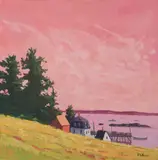 View of Stonington-Autumn by Alfred Chadbourn, 1997, Oil on canvas, offered Aug 2021