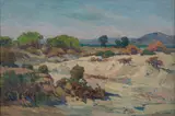 Near the Salton Sea by John Wesley Cotton, Oil on canvas laid to board, offered Aug 2021