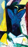 Blue Nude by William Tolliver, Oil canvas, offered Feb 2021