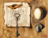 The Brown Trompe L'Oeil by Conger Metcalf, Oil and tempera on gessoed panel, offered Feb 2021