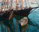 Rockport Harbor by Emile Albert Gruppe, Oil on canvas, offered Feb 2021