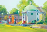 Esso Station, May 15th by Elwyn George Gowen, 1933, Oil on board, offered Feb 2021