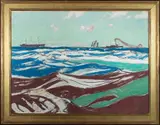 Sketch for North West Wind by Charles Herbert Woodbury, Oil on canvas, offered Feb 2021