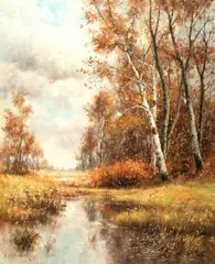Early Fall Day by Daniel Wentworth, Oil on masonite, offered Feb 2021