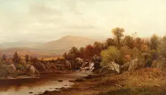 Cattle at the River by Charles Wilson Knapp, Oil on canvas, offered Feb 2021
