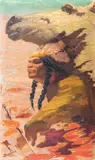 Forever Indian by Charles L. Fox, 1920, Oil on canvas, offered Feb 2021