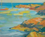 Perkins Cove by Elwyn George Gowen, Oil on board, offered Feb 2021