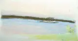 Maine Island by Wolf Kahn, Pastel on paper, offered Feb 2021