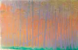 Green Tree Screen by Wolf Kahn, Pastel on paper, offered Feb 2021