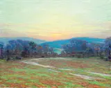 Winter Sunset by James Knox, 1940, Oil on canvas, offered Feb 2021