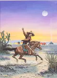 Cowboy in Las Vegas by Tom Oliver, Oil on Canvas, sold Jun 2025