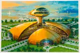 Dalien Cruise Port Building Concept by John Berkey, Gouache, sold Feb 2025