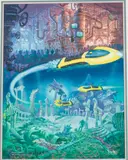 Underwater Exploration Concept Art, For Awaji Sea Life Park by Reggie Stanton, Gouache, sold Feb 2025