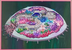 Alien Encounter Concept Art by Reggie Stanton, Gouache, offered Feb 2025