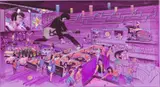 MTV Act City, Japan by Elvis Restaurant Concept, Gouache and Marker, offered Feb 2025