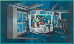 Disney Living Seas Pavillion Concept Art by Reggie Stanton, Gouache, sold Feb 2025