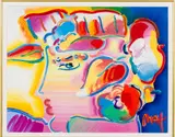 Profile by Peter Max, Acrylic on Lithograph, offered Feb 2025