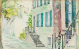 Savannah Street Scene by Eleanor Dillard, Watercolor, sold Feb 2025
