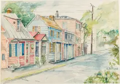 Savannah Row Houses by Eleanor Dillard, Watercolor, sold Feb 2025