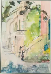 Taylor Street, Savannah by Eleanor Dillard, Watercolor, sold Feb 2025