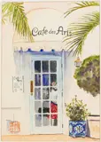Cafe des Arts by Thomas R. Dawkins, 1992, Watercolor, sold Feb 2025