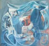 Dance by Adel Saghir, 1970, Oil on Canvas, sold Feb 2025