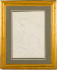 How Far the Immortal Looks by Gibran Kahlil Gibran, Graphite on paper, sold Feb 2025