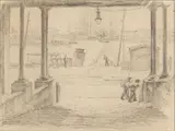 River Street Study by Christopher A. D. Murphy, Graphite on Paper, sold Feb 2025