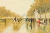 Paris Street Scene by Andre Gisson, Oil on Canvas, offered Feb 2025