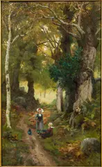 Barbizon Landscape by Hamilton Hamilton, Oil on Canvas, sold Feb 2025
