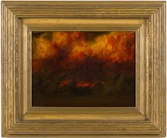 Sunset Storm, Olympia, Washington by James Everett Stuart, Oil on Canvas, sold Feb 2025
