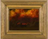 Sunset Storm, Olympia, Washington by James Everett Stuart, Oil on Canvas, sold Feb 2025